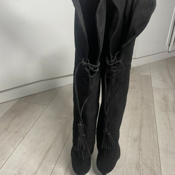 🔥 Nine West Black Over-the-Knee Boots – Size 6M | Sleek, Chic & Confident 🔥 - Picture 5 of 7